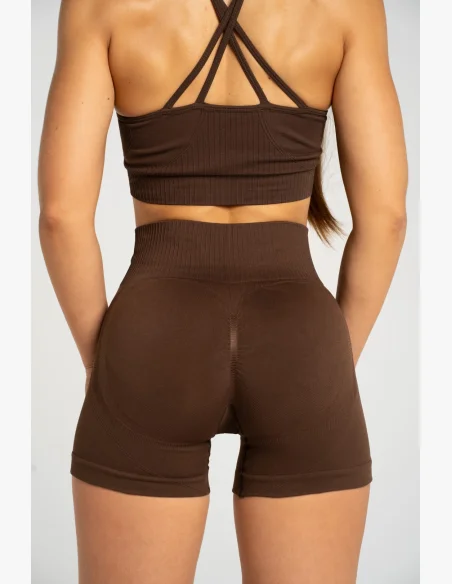 Gym Glamour Shorts push up 2.0 Dark Chocolate • NebShop