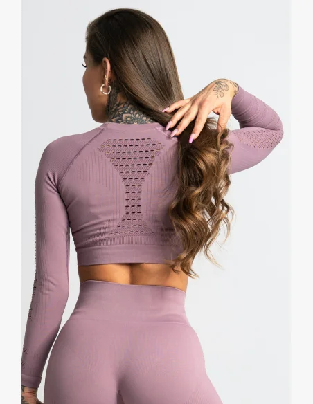 GYM GLAMOUR • Gym Glamour Crop top con maniche lunghe Wild Rose • NebShop