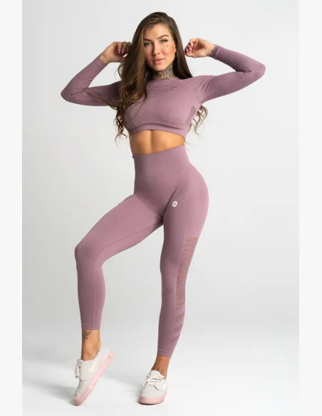GYM GLAMOUR • Gym Glamour Crop top con maniche lunghe Wild Rose • NebShop