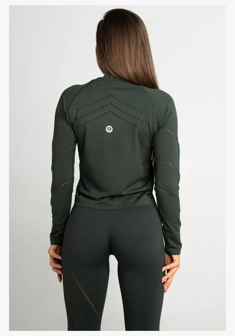GYM GLAMOUR • Gym Glamour Top con maniche lunghe Deep Forest • NebShop