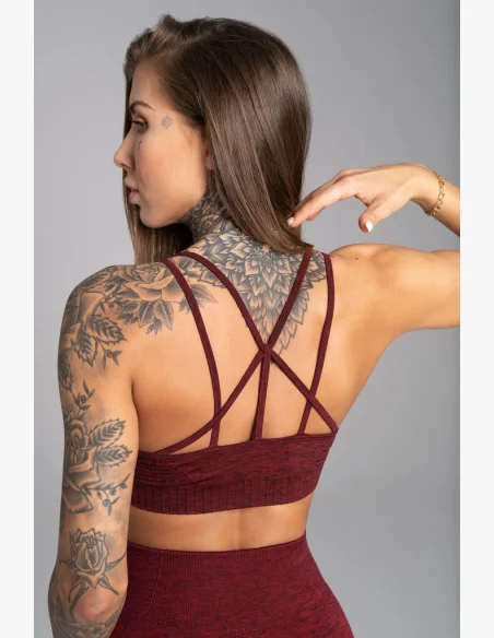 GYM GLAMOUR • Gym Glamour Fitness bra Seamless Bordo Melange • NebShop