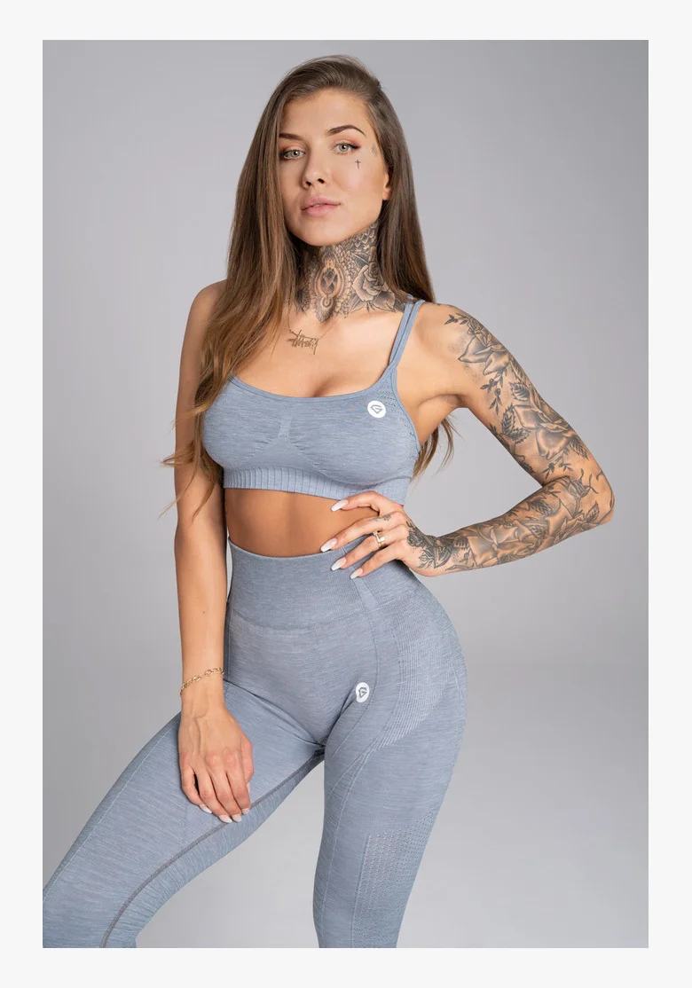 GYM GLAMOUR • Gym Glamour Fitness bra Seamless Steel Melange • NebShop