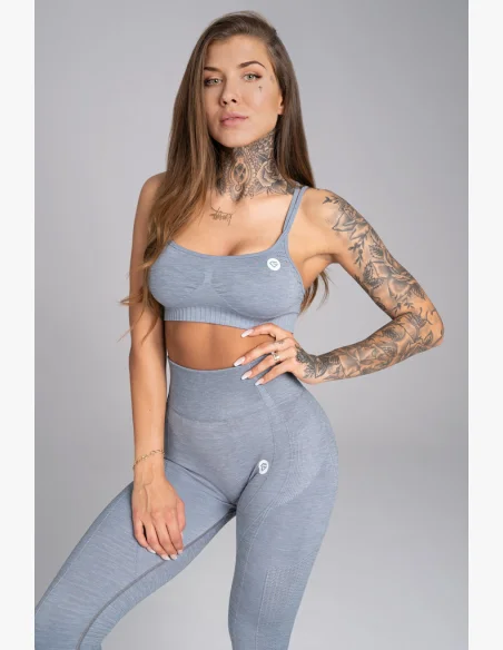 GYM GLAMOUR • Gym Glamour Fitness bra Seamless Steel Melange • NebShop