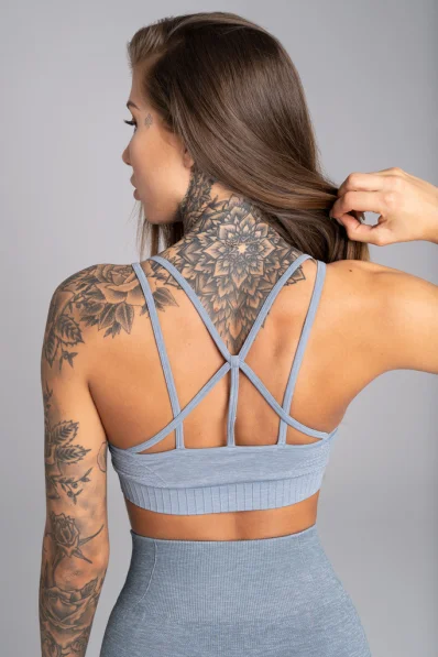 GYM GLAMOUR • Gym Glamour Fitness bra Seamless Steel Melange • NebShop 2