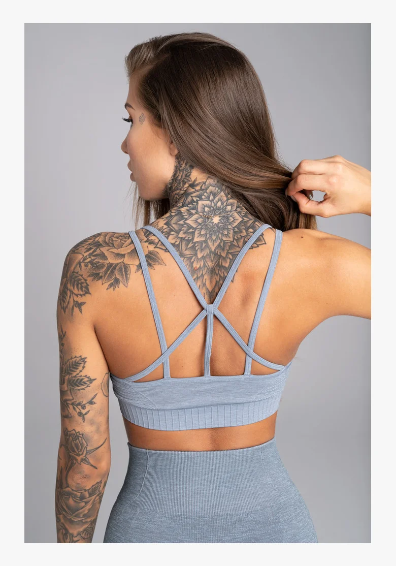 GYM GLAMOUR • Gym Glamour Fitness bra Seamless Steel Melange • NebShop