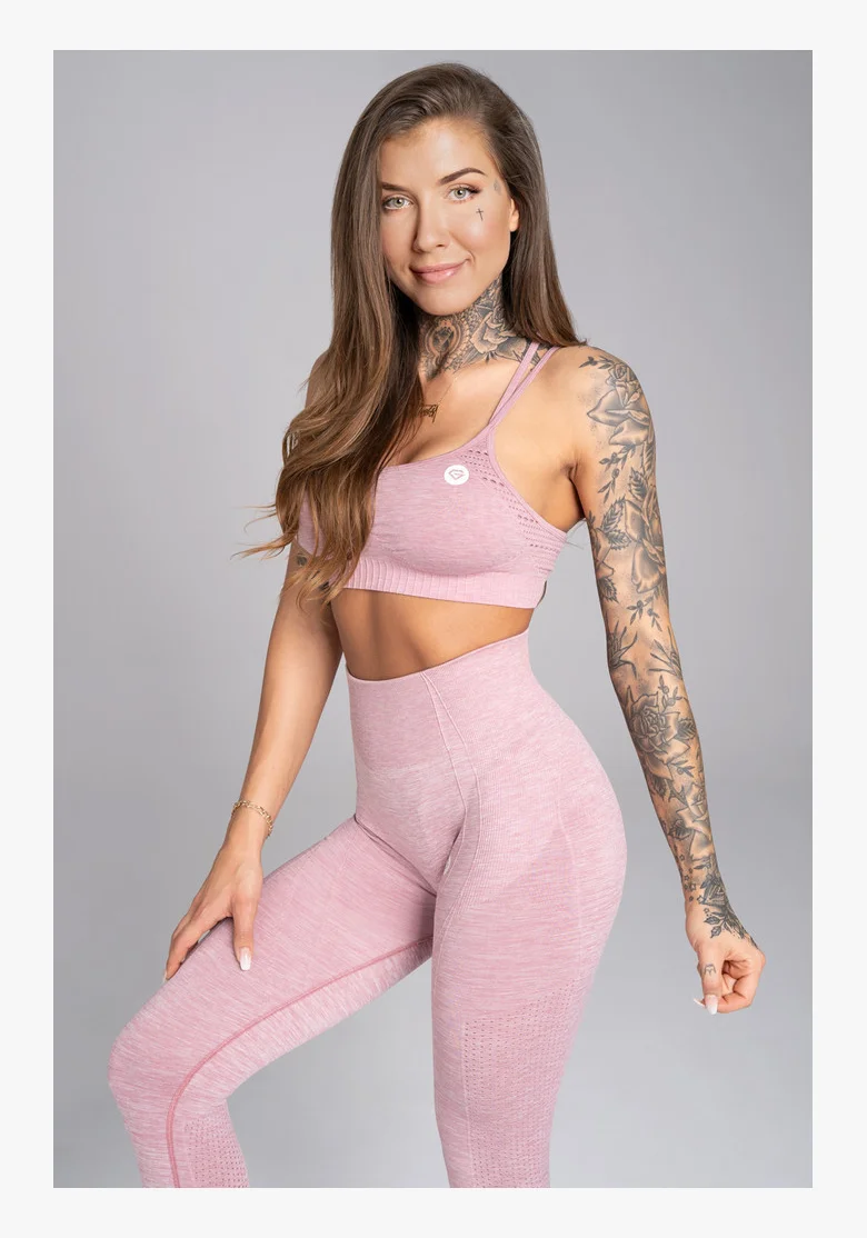 GYM GLAMOUR • Gym Glamour Fitness bra Seamless Pink Melange • NebShop