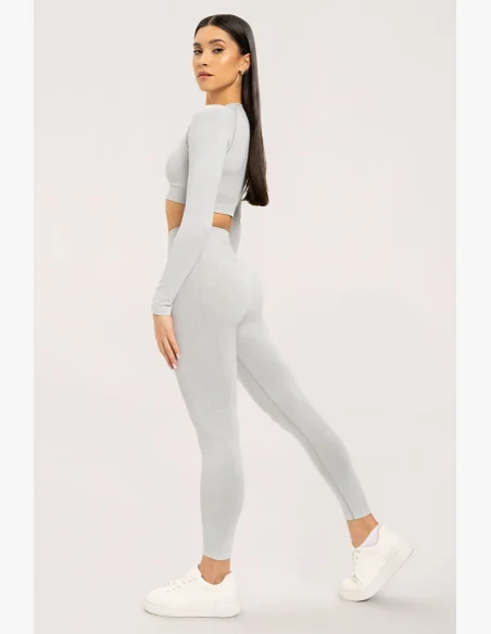 Gym Glamour Stone Washed bianche • NebShop