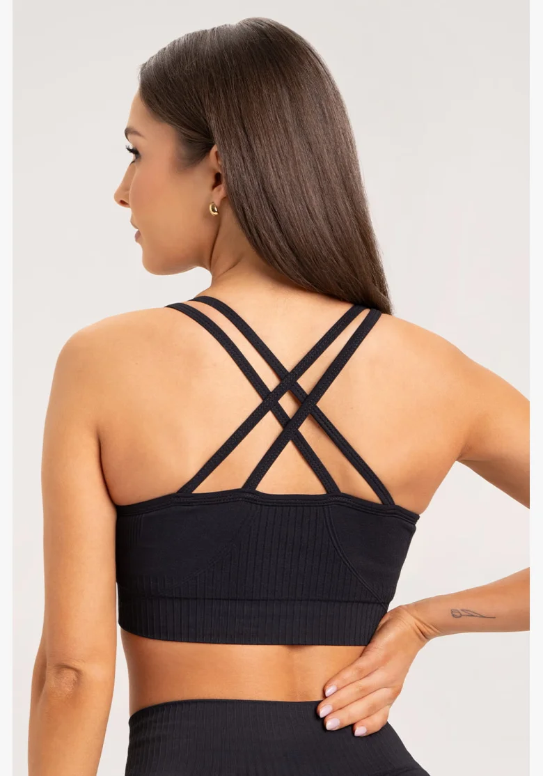 Gym Glamour Push Up Bra 2.0 Nera • NebShop