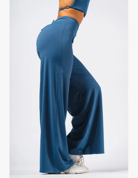 NEBBIA Deni x NEBBIA Flared pantaloni a vita alta blu