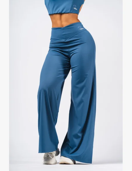 NEBBIA Deni x NEBBIA Flared pantaloni a vita alta blu