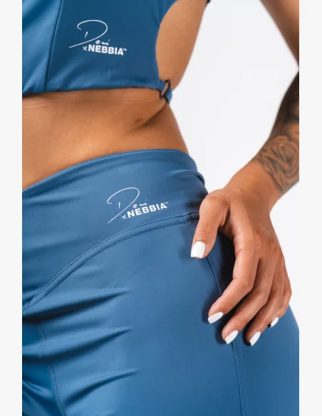 NEBBIA Deni x NEBBIA Flared pantaloni a vita alta blu