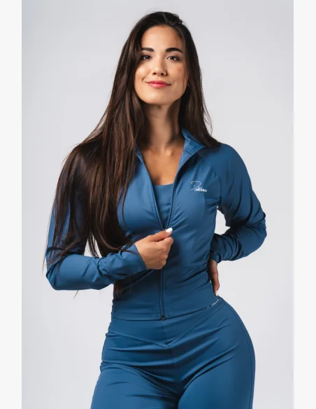 NEBBIA Deni x NEBBIA Fitness tracktop con zip blu