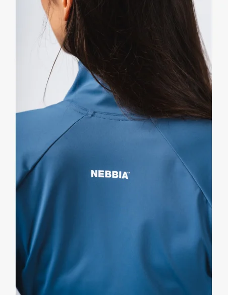 NEBBIA Deni x NEBBIA Fitness tracktop con zip blu