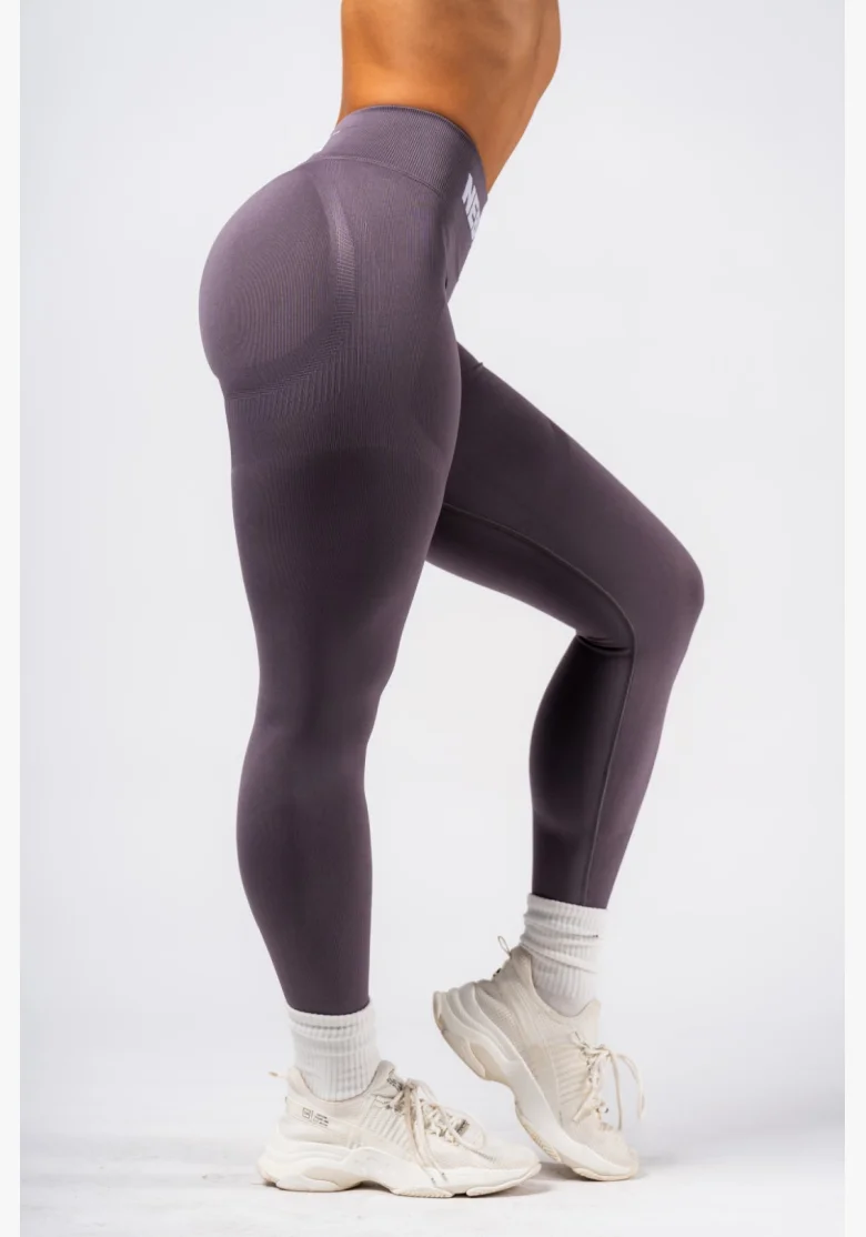 NEBBIA Leggings extra push-up senza cuciture con vita alta Flow Seamless grigie