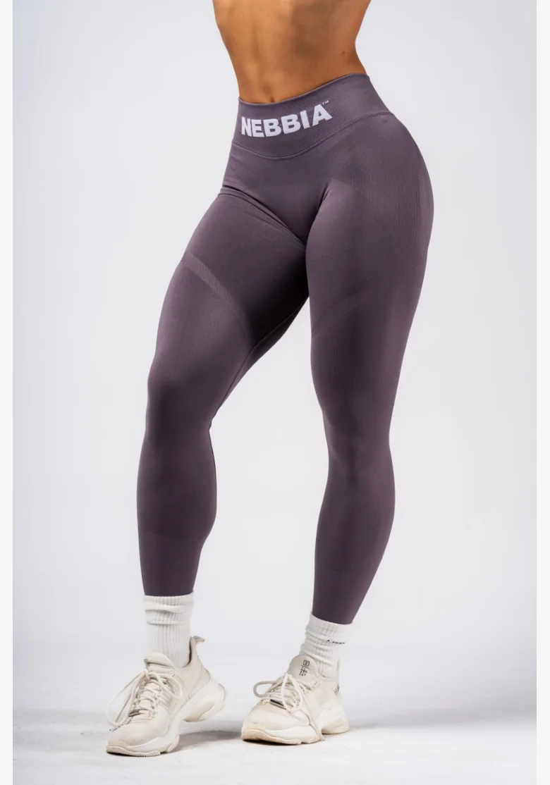 NEBBIA Leggings extra push-up senza cuciture con vita alta Flow Seamless grigie