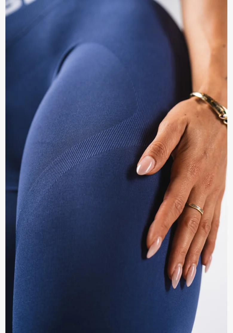 NEBBIA Leggings seamless extra push-up con alta vita Flow Seamless blu