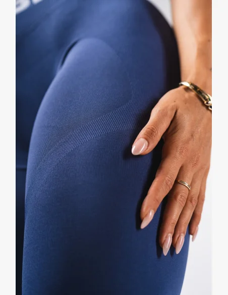 NEBBIA Leggings seamless extra push-up con alta vita Flow Seamless blu