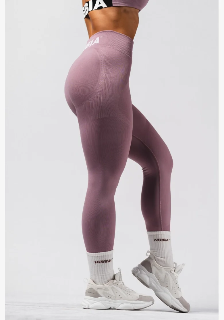 NEBBIA Leggings seamless extra push-up con vita alta Flow Seamless rosa