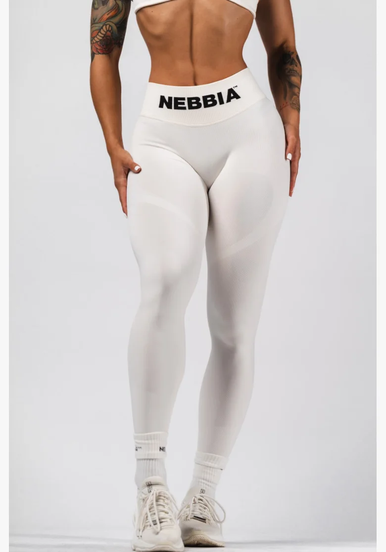 NEBBIA Leggings extra push-up senza cuciture a vita alta Flow Seamless crema