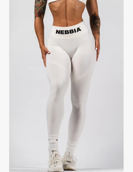 NEBBIA Leggings extra push-up senza cuciture a vita alta Flow Seamless crema