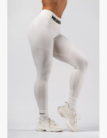 NEBBIA Leggings extra push-up senza cuciture a vita alta Flow Seamless crema