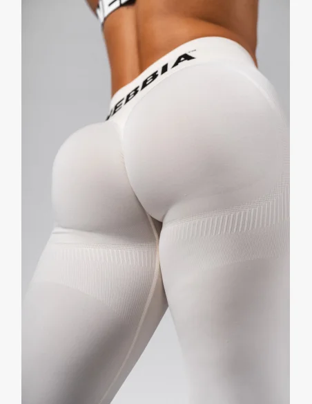 NEBBIA Leggings extra push-up senza cuciture a vita alta Flow Seamless crema