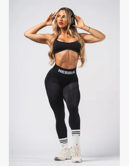 NEBBIA Leggings seamless extra push-up con vita alta Flow Seamless neri