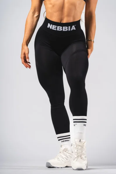 NEBBIA Leggings seamless extra push-up con vita alta Flow Seamless neri 2