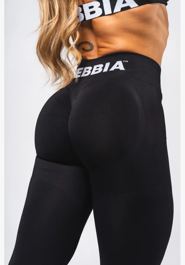 NEBBIA Leggings seamless extra push-up con vita alta Flow Seamless neri