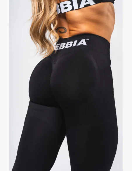 NEBBIA Leggings seamless extra push-up con vita alta Flow Seamless neri