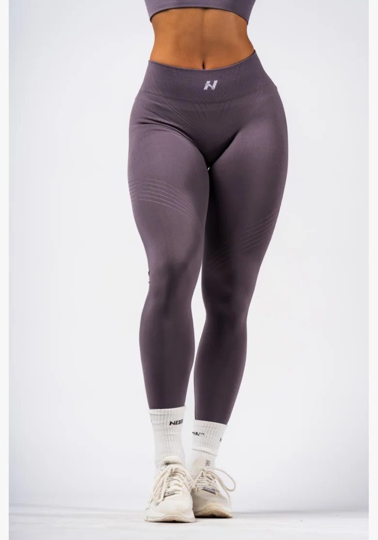 NEBBIA Leggings modellanti senza cuciture maximum push-up FLOW SEAMLESS grigio