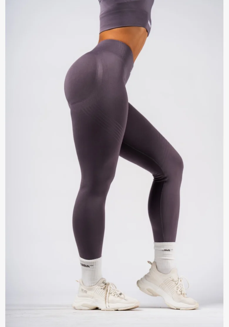 NEBBIA Leggings modellanti senza cuciture maximum push-up FLOW SEAMLESS grigio