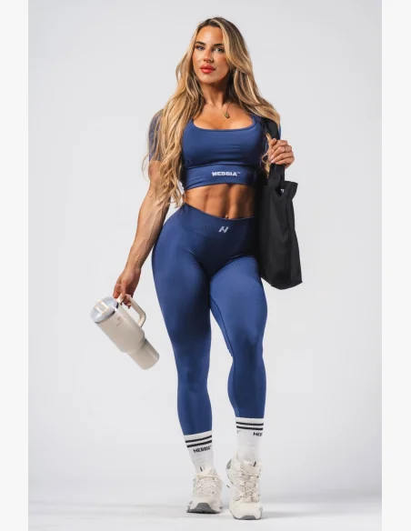 NEBBIA Leggings push-up senza cuciture massimizzanti FLOW SEAMLESS blu