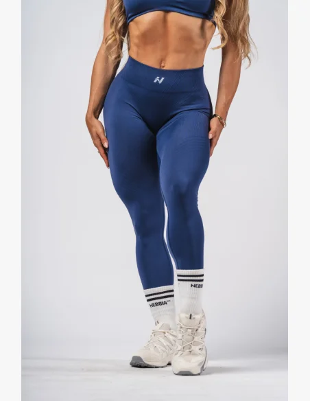 NEBBIA Leggings push-up senza cuciture massimizzanti FLOW SEAMLESS blu