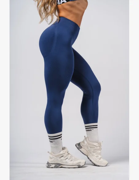 NEBBIA Leggings push-up senza cuciture massimizzanti FLOW SEAMLESS blu