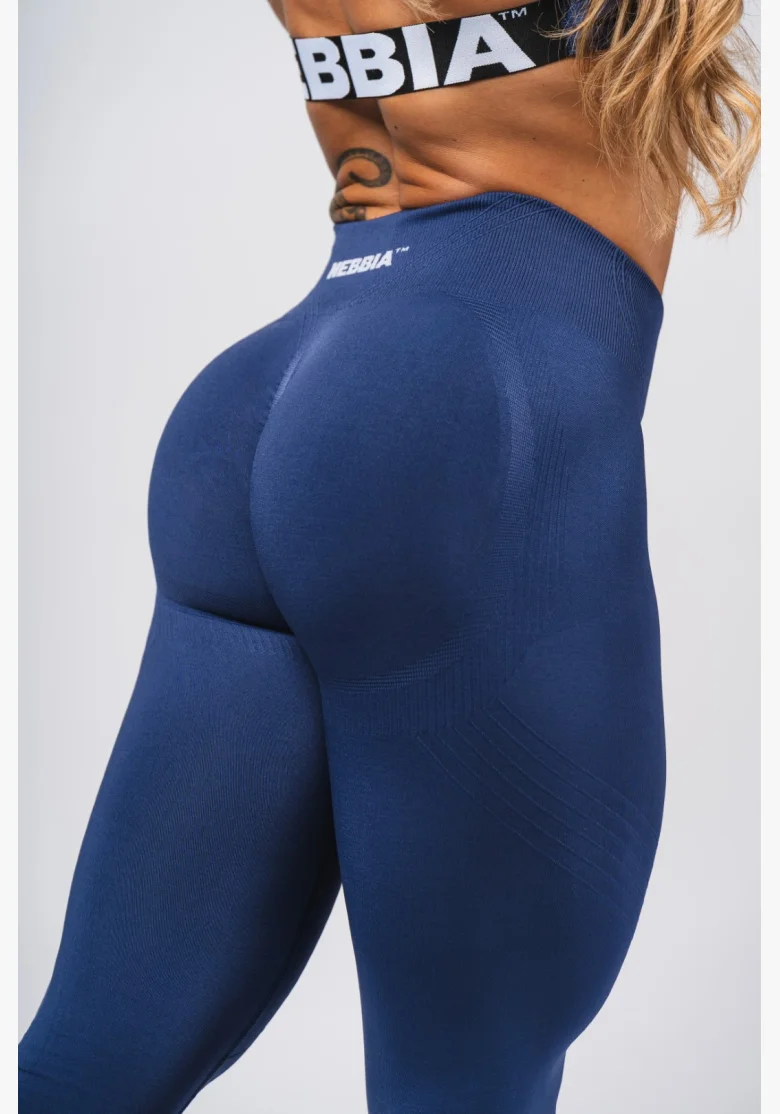 NEBBIA Leggings push-up senza cuciture massimizzanti FLOW SEAMLESS blu