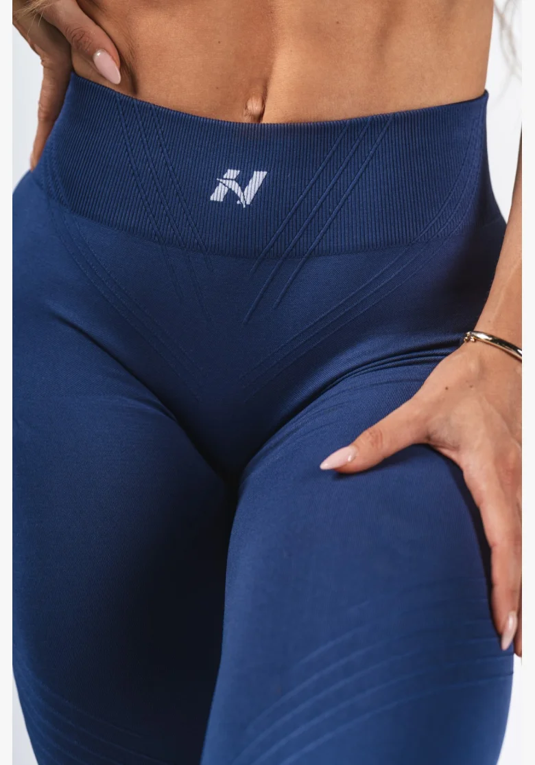 NEBBIA Leggings push-up senza cuciture massimizzanti FLOW SEAMLESS blu