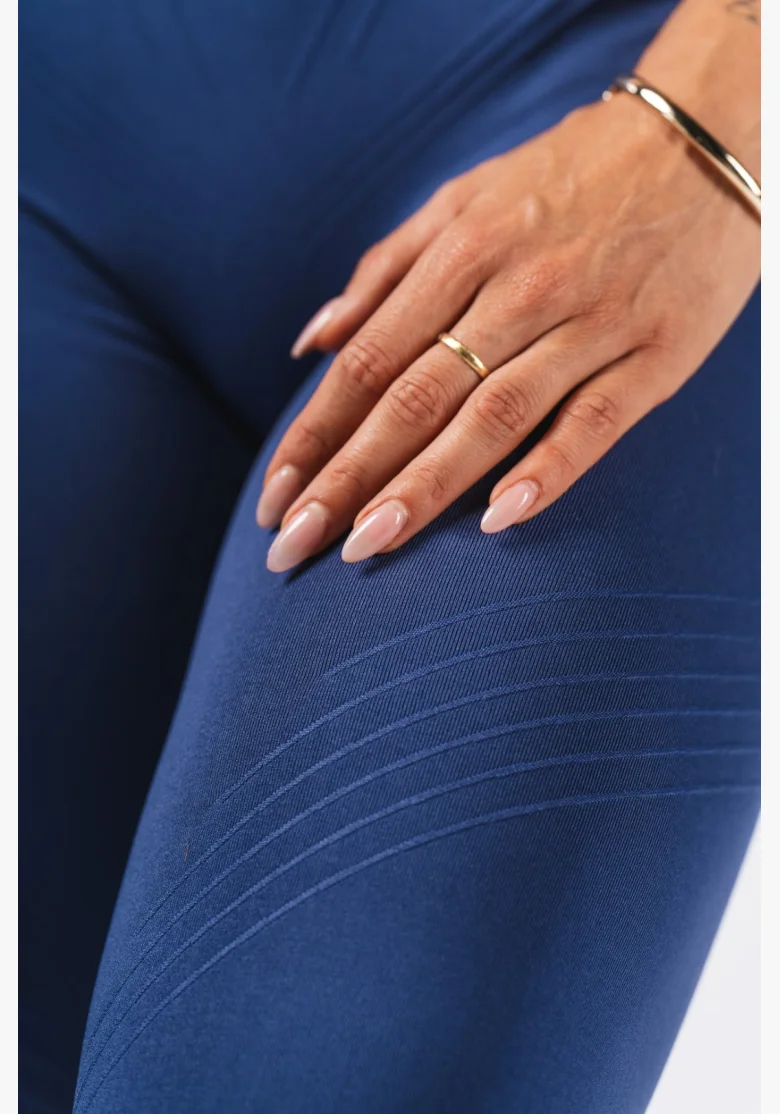 NEBBIA Leggings push-up senza cuciture massimizzanti FLOW SEAMLESS blu