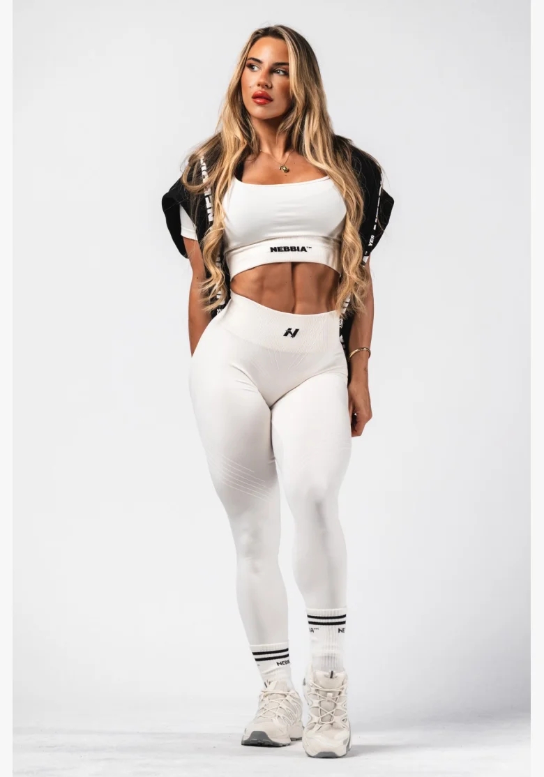 NEBBIA Leggings push-up senza cuciture maximum modellanti FLOW SEAMLESS crema