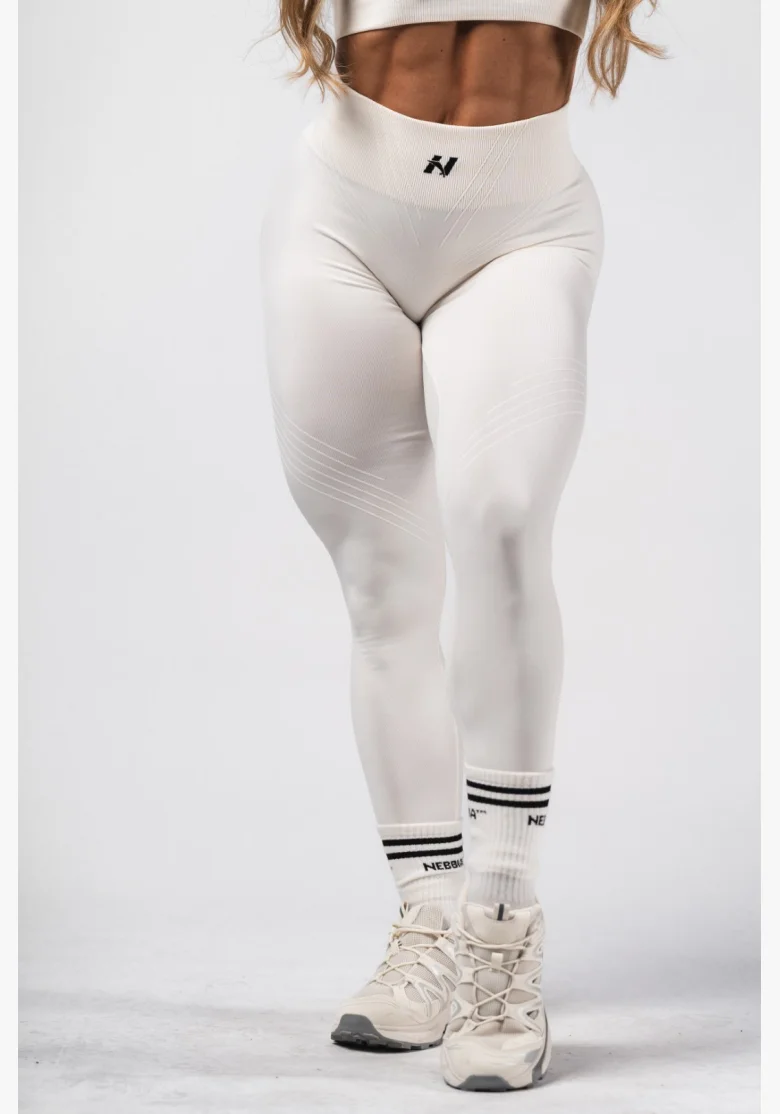 NEBBIA Leggings push-up senza cuciture maximum modellanti FLOW SEAMLESS crema