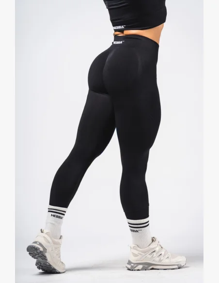 NEBBIA Leggings push-up senza cuciture modellanti FLOW SEAMLESS neri