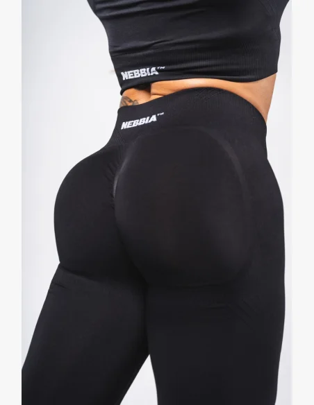 NEBBIA Leggings push-up senza cuciture modellanti FLOW SEAMLESS neri