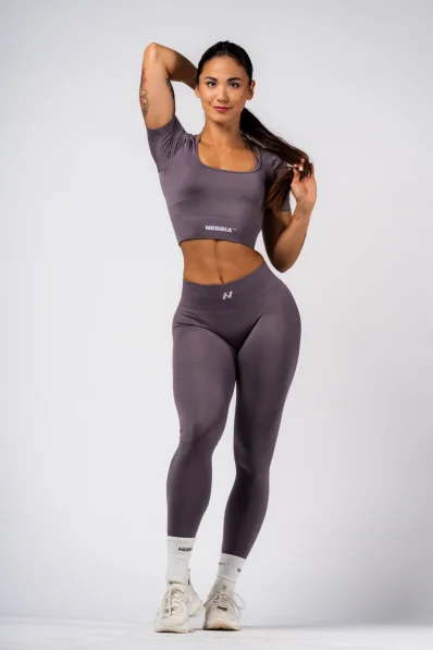 NEBBIA Top crop modellante seamless FLOW SEAMLESS grigio