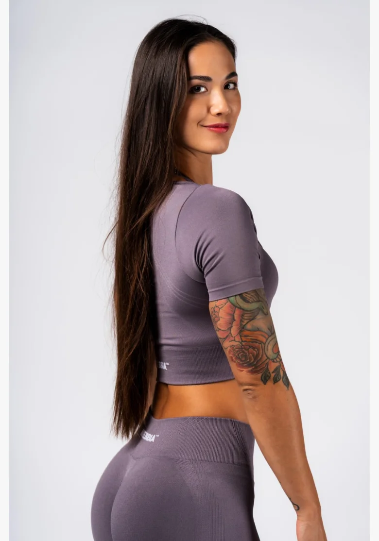 NEBBIA Top crop modellante seamless FLOW SEAMLESS grigio