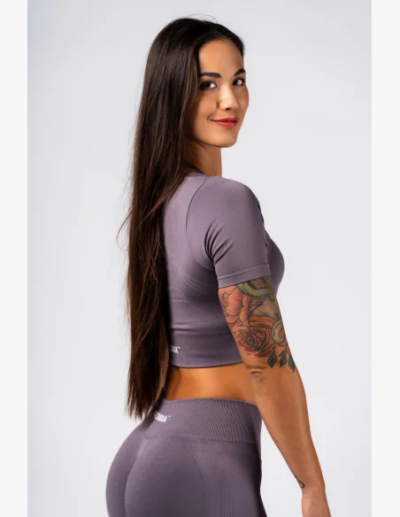 NEBBIA Top crop modellante seamless FLOW SEAMLESS grigio