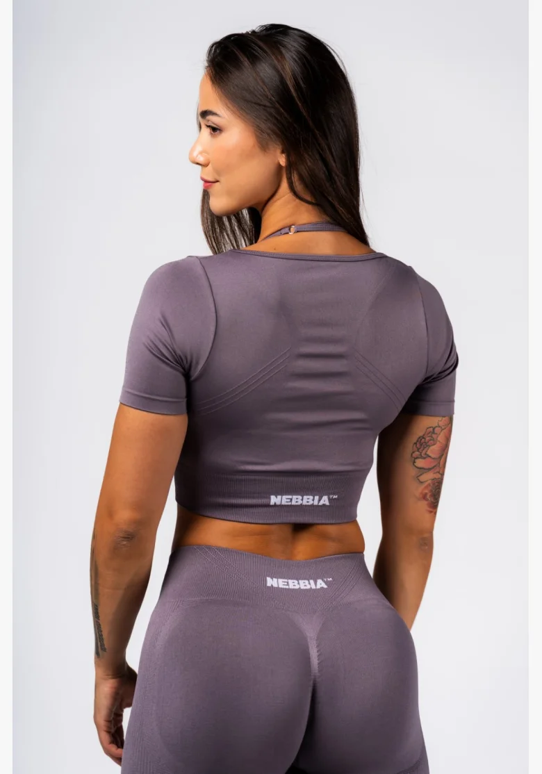 NEBBIA Top crop modellante seamless FLOW SEAMLESS grigio