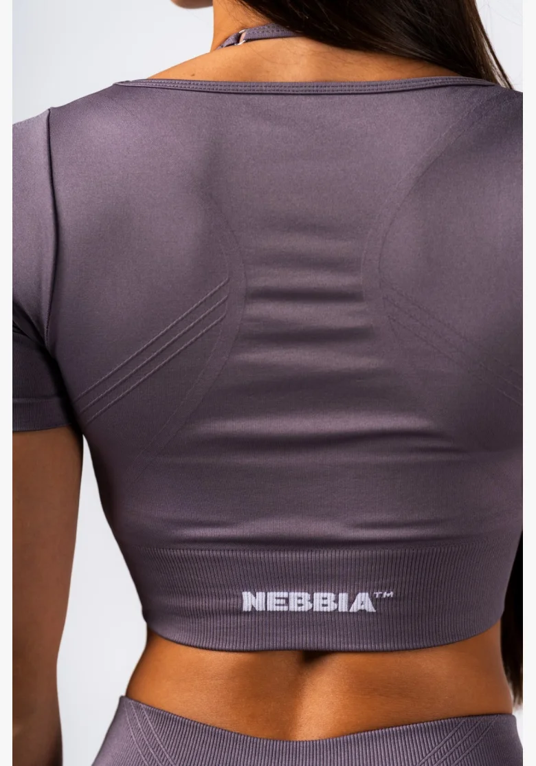 NEBBIA Top crop modellante seamless FLOW SEAMLESS grigio