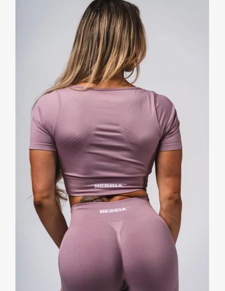 NEBBIA Top crop modellante senza cuciture FLOW SEAMLESS rosa