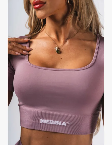 NEBBIA Top crop modellante senza cuciture FLOW SEAMLESS rosa