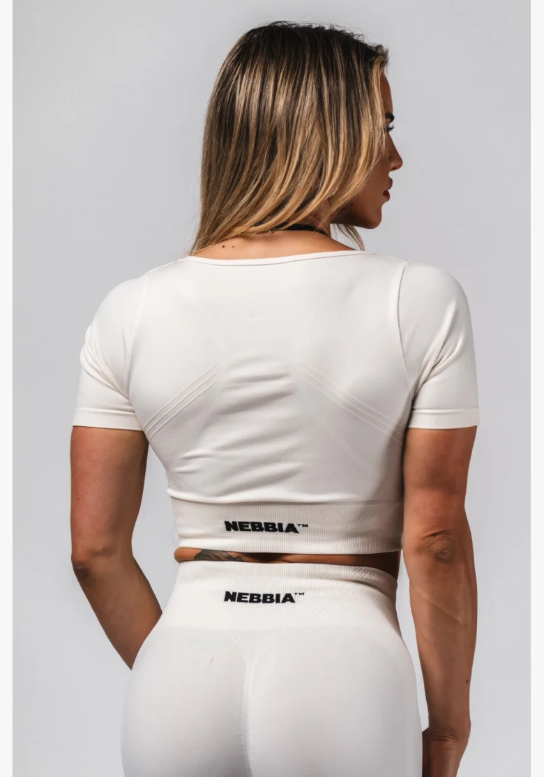 NEBBIA Top crop modellante senza cuciture FLOW SEAMLESS crema